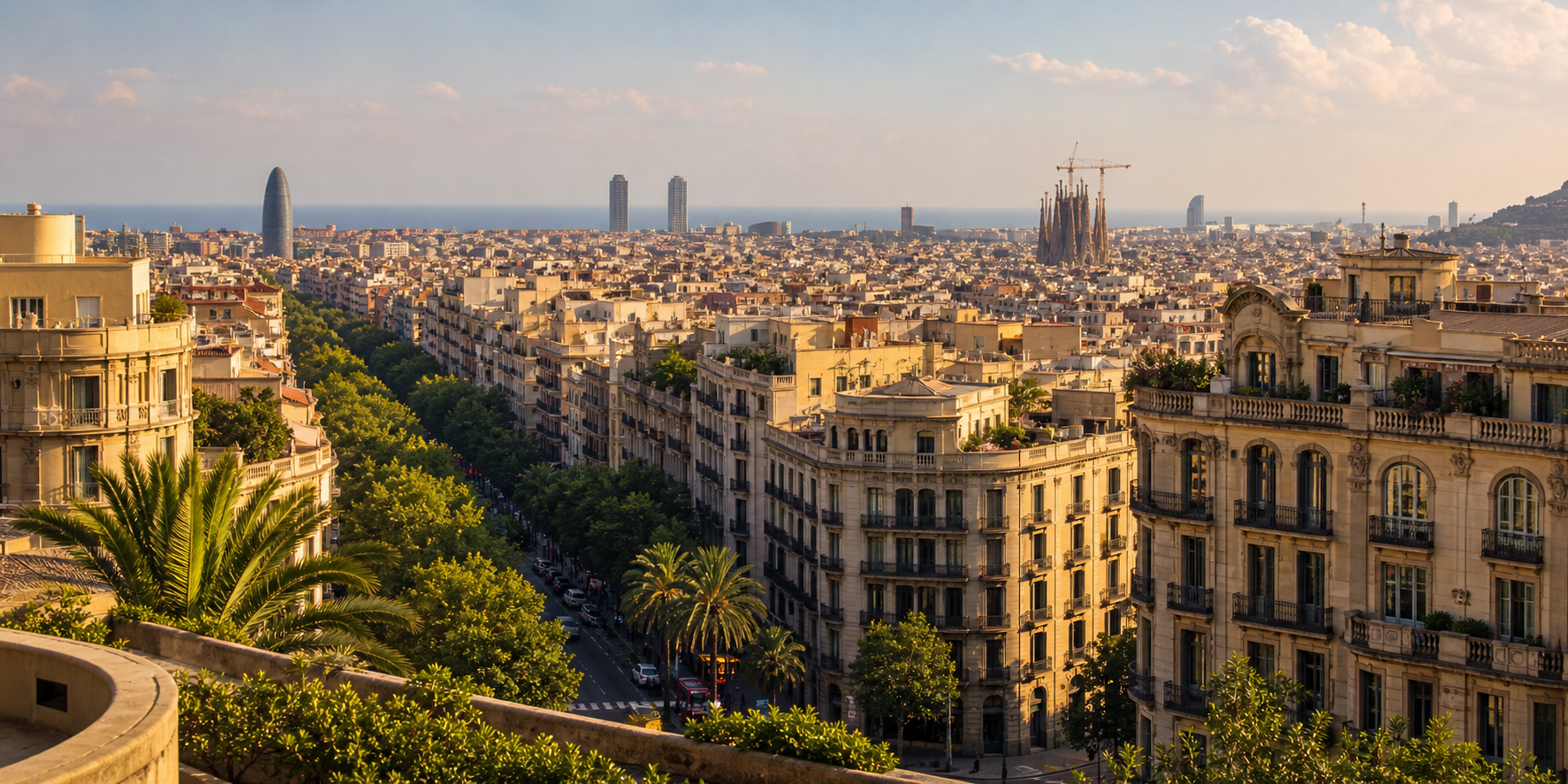 Barcelona city view